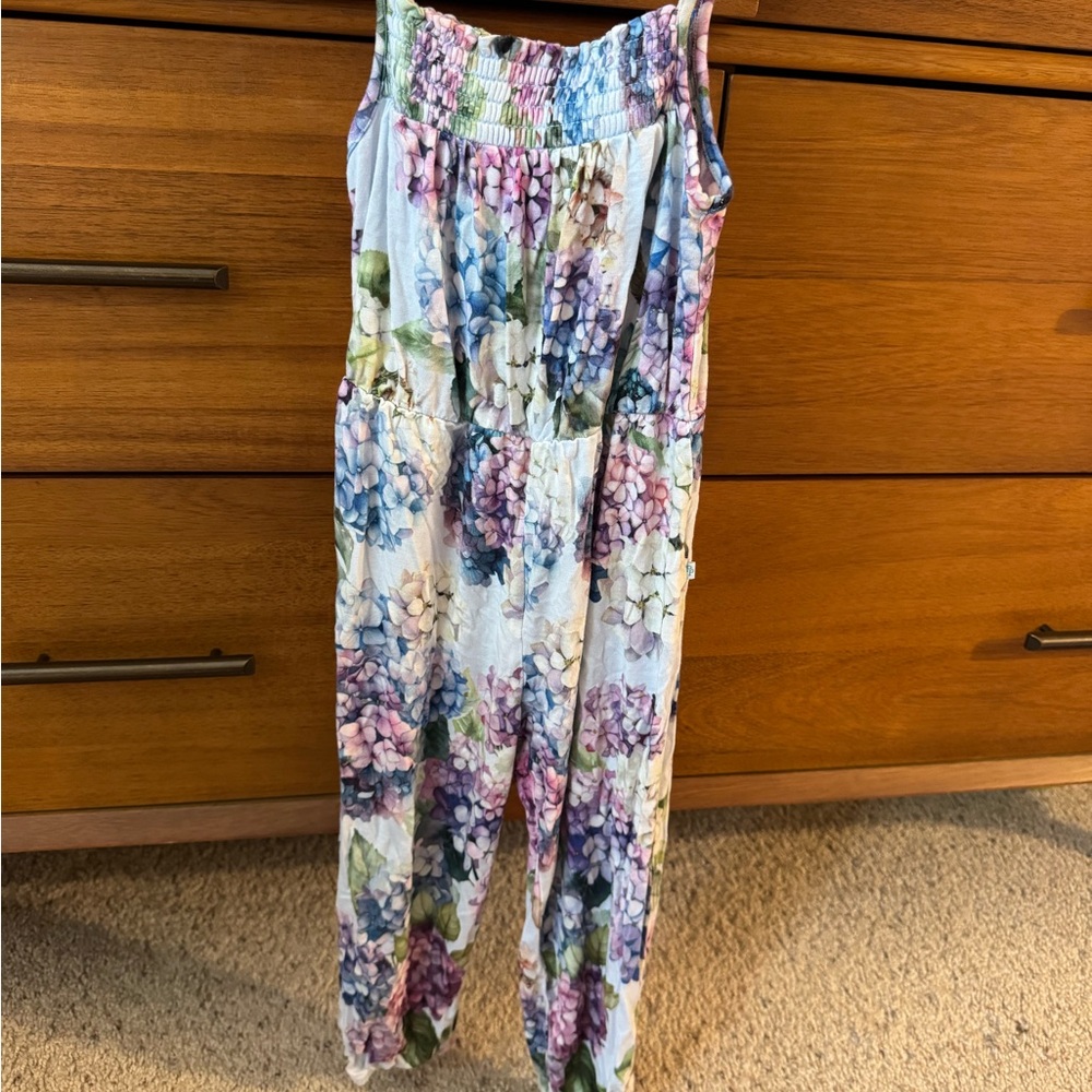 Posh Peanut Multicolor Hydrangea Romper